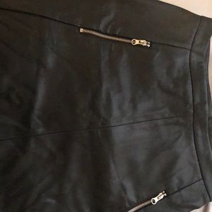 H&M Black leather skirt